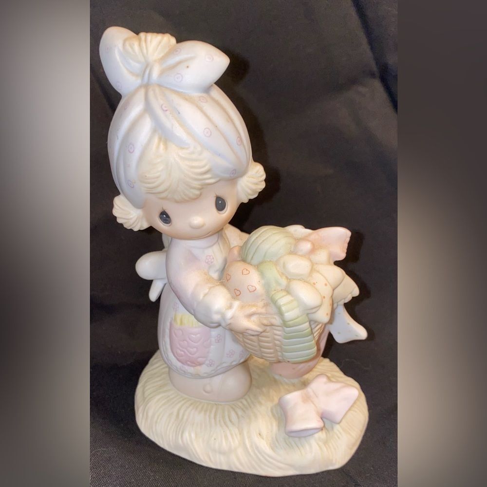 Be Not Weary In Well Doing - Precious
Moments Figurine with cross imprint